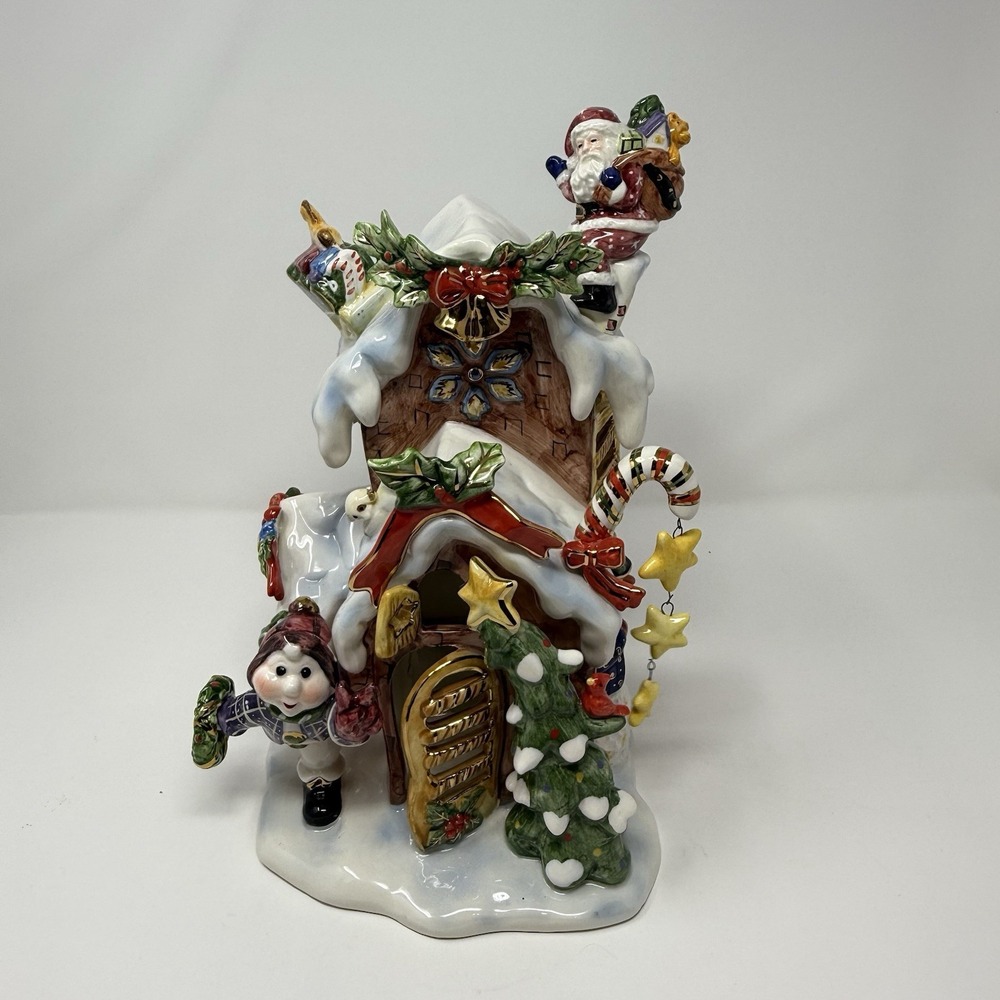 2002 Grandeur Noel Lighted Holiday House Snowman Whimsicle in original box